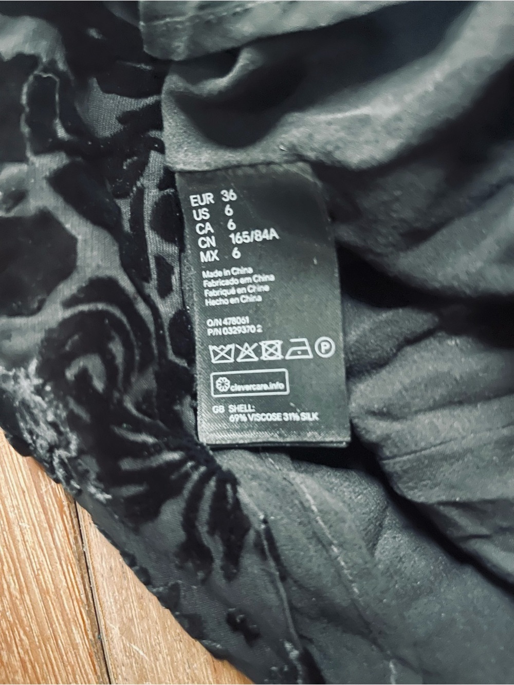 Balmain x H&M Black Velvet Burnout Silk Blend Mini Dress US 6 Designer - Picture 9 of 16
